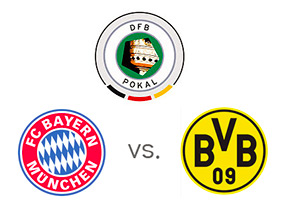 DFB Pokal - Bayern vs. Borussia Dortmund - Team logos