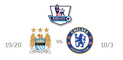 English Premier League - Manchester City vs. Chelsea Odds - Team Logos - Matchup