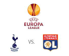 Tottenham Hotspur vs. Lyon - UEFA Europa League - Team and Tournament logos - Matchup