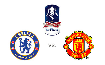 FA Cup - Chelsea vs. Manchester United - Matchup and Team Logos