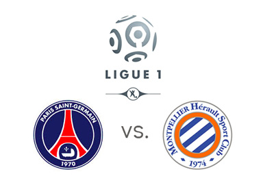 Ligue 1 Matchup - PSG vs. Montpellier - Team Logos