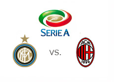 Serie-A Matchup - Inter vs. AC Milan - Team logos - Serie A logo