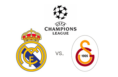 Real Madrid vs. Galatasaray - UEFA Champions League - Matchup and logos