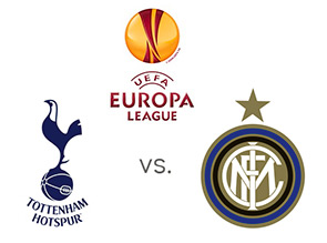 UEFA Europa League Matchup - Tottenham Hotspur vs. Inter Milan - Team and Tournament Logos