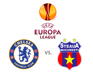 UEFA Europa League - Chelsea vs. Steaua - Matchup and Logos