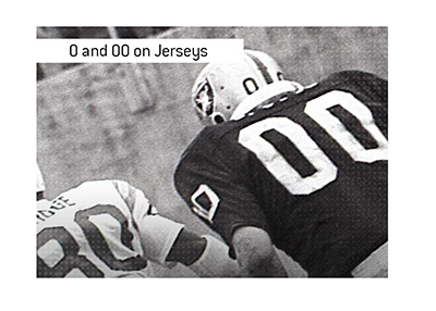 Number 0 or 00 on NFL Jerseys. In photo: Jim Otto is one of the famous players that wore it.