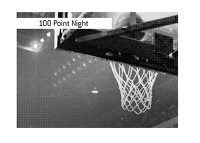 The historic 100 point night by Wilt Chamberlain took place in 1962.