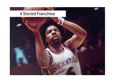 Philadelphia 76ers are one of the most storied NBA franchises.  In photo:  Julius Erwing. aka Dr. J.