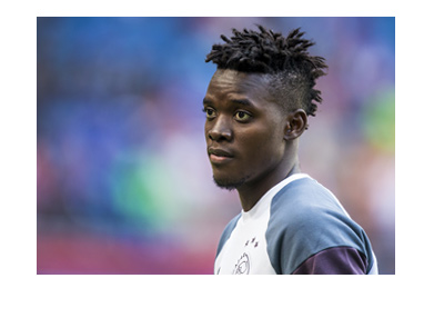 Ajax forward Bertrand Traore. Focused. 2016/17 season.