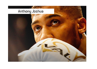 The UK boxer Anthony Joshua in action.