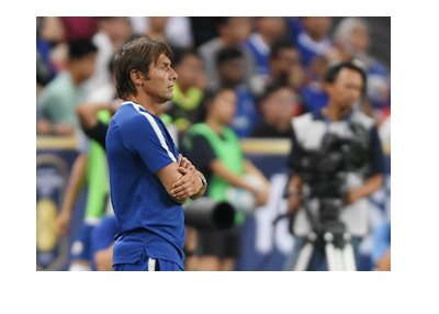 Chelsea FC manager, Antonio Conte, is looking ahead. The season is 2017/18.