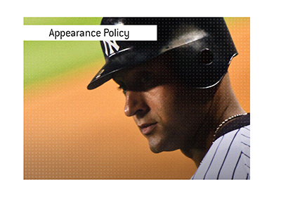 The story behind the New York Yankees appearance policy.  In photo: Derek Jeter.