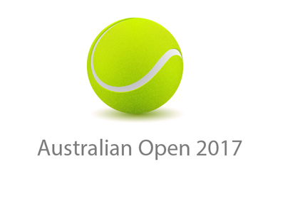 Australian Open - Year 2017 - concept logo - Tennis tournament.