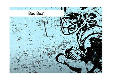 American football player - Illustration. Sometimes the game changes on a dime.