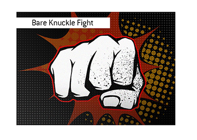 Bare knuckle fighting - Illustration.