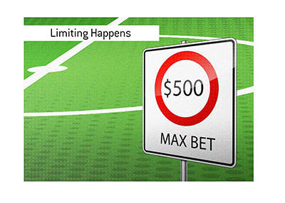 The sportsbook reserves the right to limit a player bet amount.  Illustration.