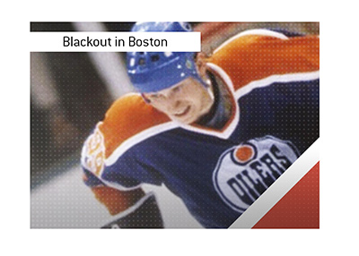 The 1988 Stanley Cup Finals - The Game 4 that was cancelled due to a blackout. In photo: Wayne Gretzky.