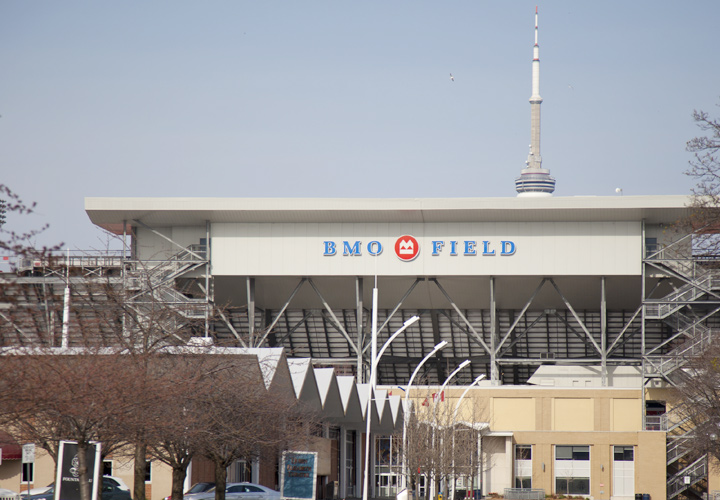 The BMO Field - The home of Toronto FC.  Entrance gate view.