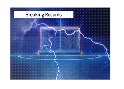 Tampa Bay Lightning are breaking records in the NHL this season.  Year is 2019.