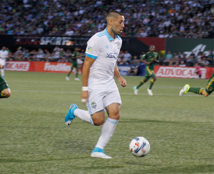 Seattle Sounders veteran player Clint Dempsey. Still relevant, still a game changer.