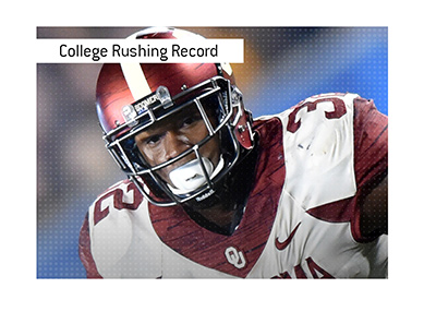 The holder of the college football rushing record is Samaje Perine of Oklahoma.