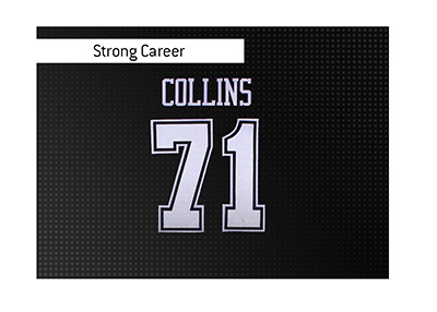 The story of LaEl Collins and his NFL draft.  In photo:  Cowboys 71 jersey.