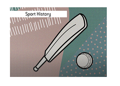 The history of the cricket game - Illustration.