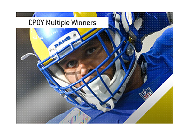 Defensive Player of the Year - DPOY - Mutiple Winners. In photo: Aaron Donald.