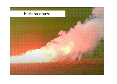 The famous match at the Maracana Stadium in Brazil featuring the host nation and Chile ended early.