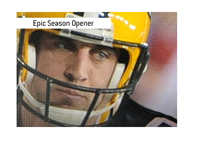 An epic season opener took place in the 2011 NFL season.  Aaron Rodgers was in the mix.