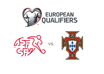 Euro Qualifiers - World Cup 2018 Russia - Switzerland vs. Portugal - Team crests and matchup
