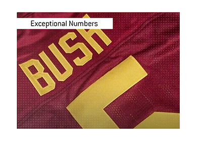 Reggie Bush was unstoppable while playing for USC.  In photo:  Number 5 Jersey.