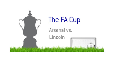 The FA Cup action - Arsenal vs. Lincoln - Season 2016/17.  Matchup and odds.