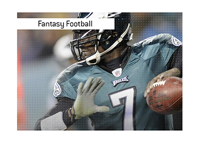 Michael Vick during his time with the Philadelphia Eagles. Part of the best single game fantasy football lineup.