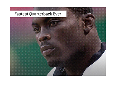 Michael Vick is the football player who clocked the fastest ever time for a quarterback.
