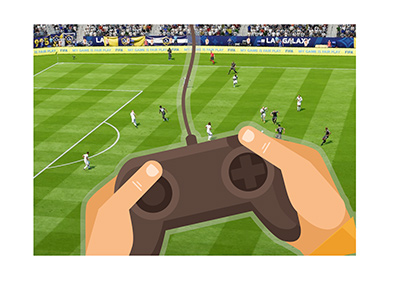 The competitive video game soccer is rising in popularity.  EA Sports FIFA eWorld Cup is growing.