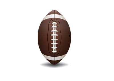 American football - Brown and white colour - Drawing.