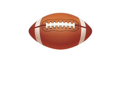 The vector drawing of a football.  American.  Pigsin.