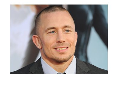 The closeup of MMA legend Georges St. Pierre. Big fight is coming up.