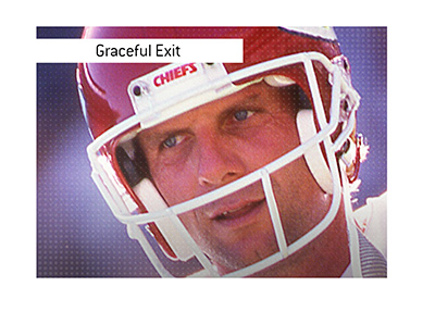 Joe Montana and his graceful exit out of the game with 2 years at Kansas City Chiefs.