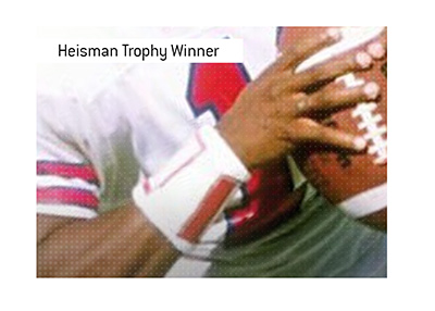 Heisman Trophy Winner - Andre Ware - Closeup shot.