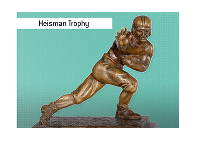The Heisman Trophy is awarded to the best college football player every year.