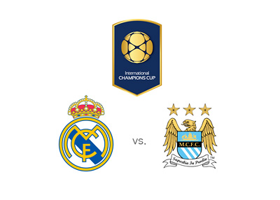 The International Champions Cup 2015 - Matchup - Real Madrid vs. Manchester City - Team logos / crests - Winning Odds