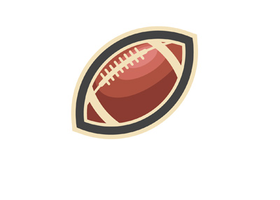 The illustration of a football.  American number one sport. Stylized.