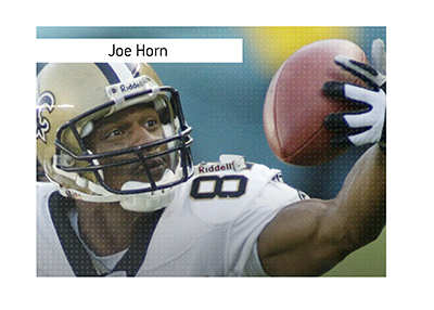 Joe Horn pictured catching the ball for New Orleans Saints.