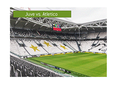 Allianz Stadium in Turin - Juventus vs. Atletico Madrid coming up in the Champions League shortly.