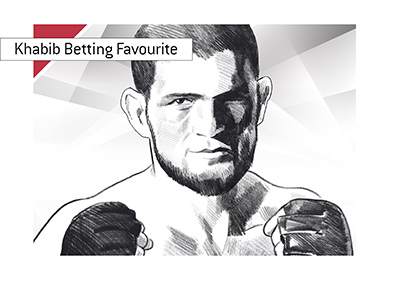 Khabib Nurmagomedov is the betting favourite in the fight vs. Conor McGregor at the UFC 229 main event. Drawing of Khabib.