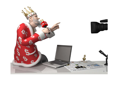 The King is sitting on top of his work desk. The camera is on. The hot topic is the Australian Open 2017 final between Federer and Nadal.