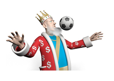 The King is chesting the soccer ball - Announcing the Super Sunday in Euro football