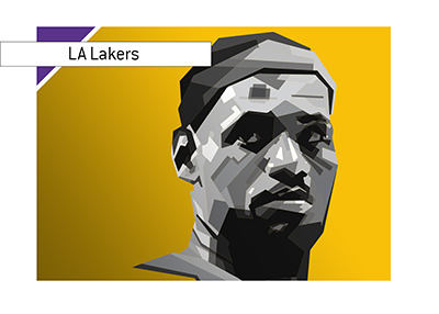 Polygon-sytle illustration of the new Los Angeles Lakers star - Lebron James.